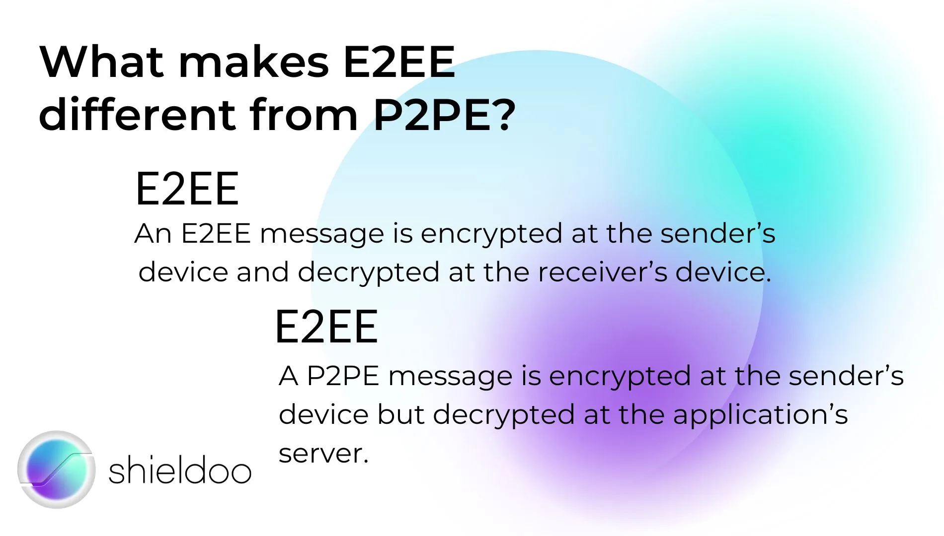 What makes E2EE different from P2PE?